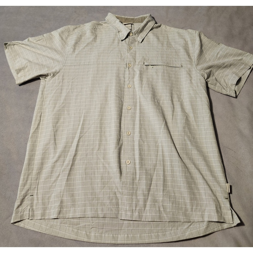 White Sierra Men's XXL Plaid Short Sleeve Button Up Outdoor Hiking Shirt 2XL